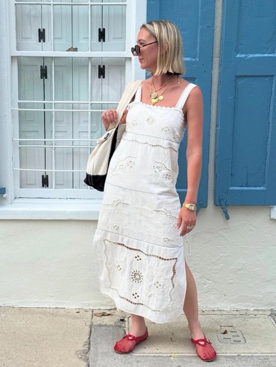 Zara Dresses & Skirts - ZARA COLLECTION Eyelet Embroidered Cotton Lined Midi Maxi Dress NWOT Size M